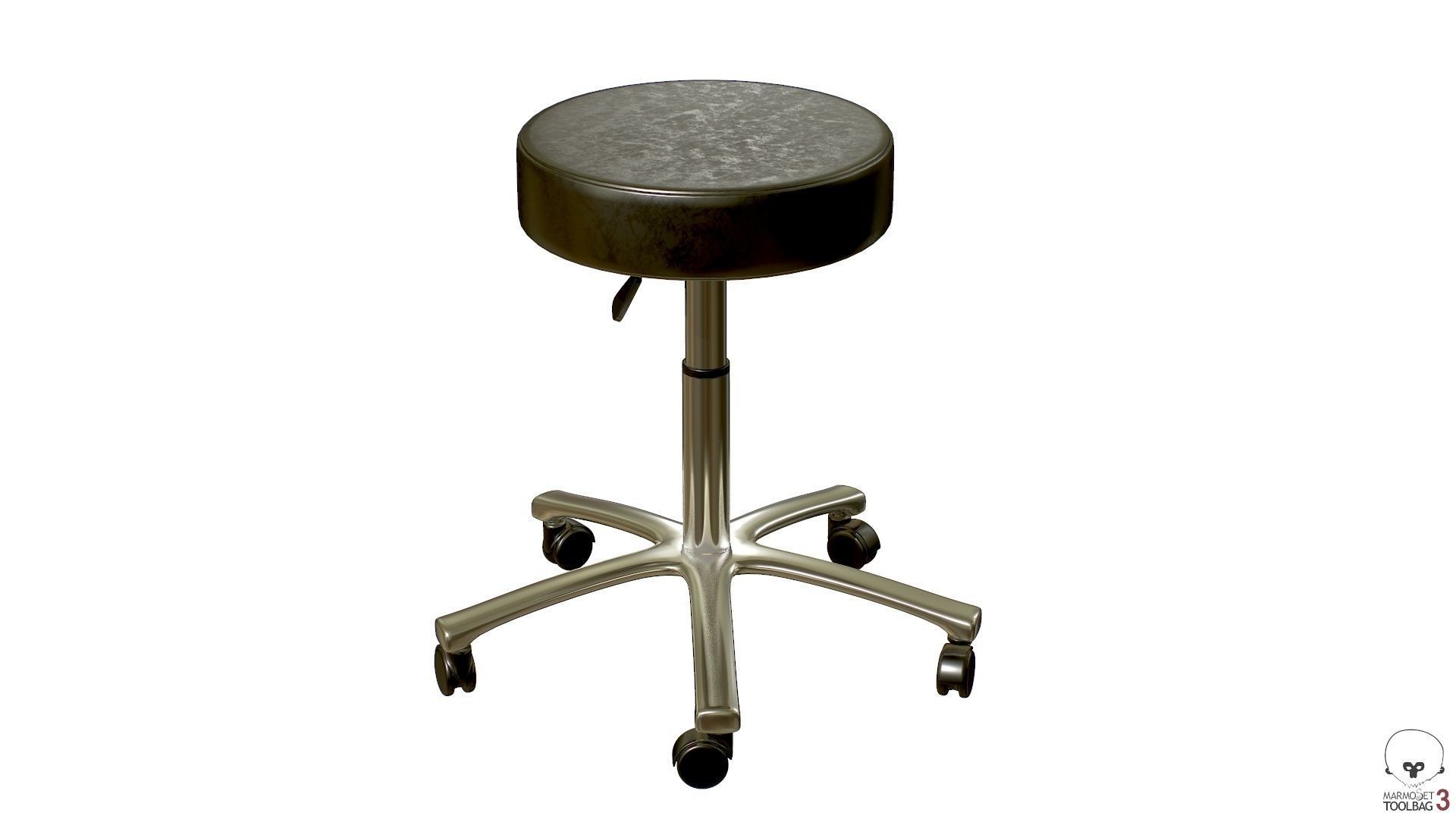 Operating Stool Low-poly 3D model_15