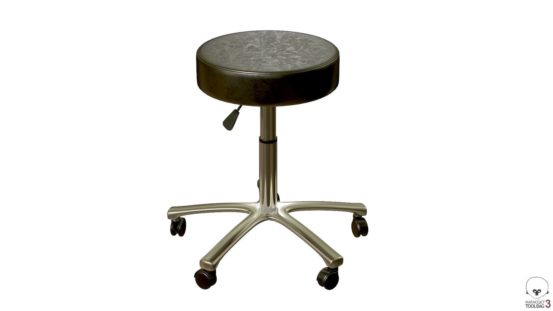 Operating Stool Low-poly 3D model_6