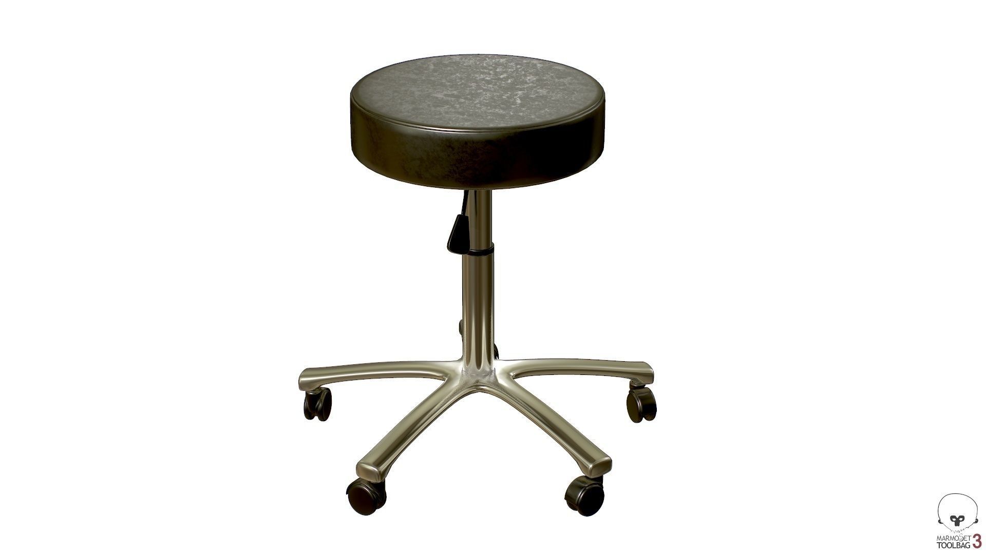 Operating Stool Low-poly 3D model_8