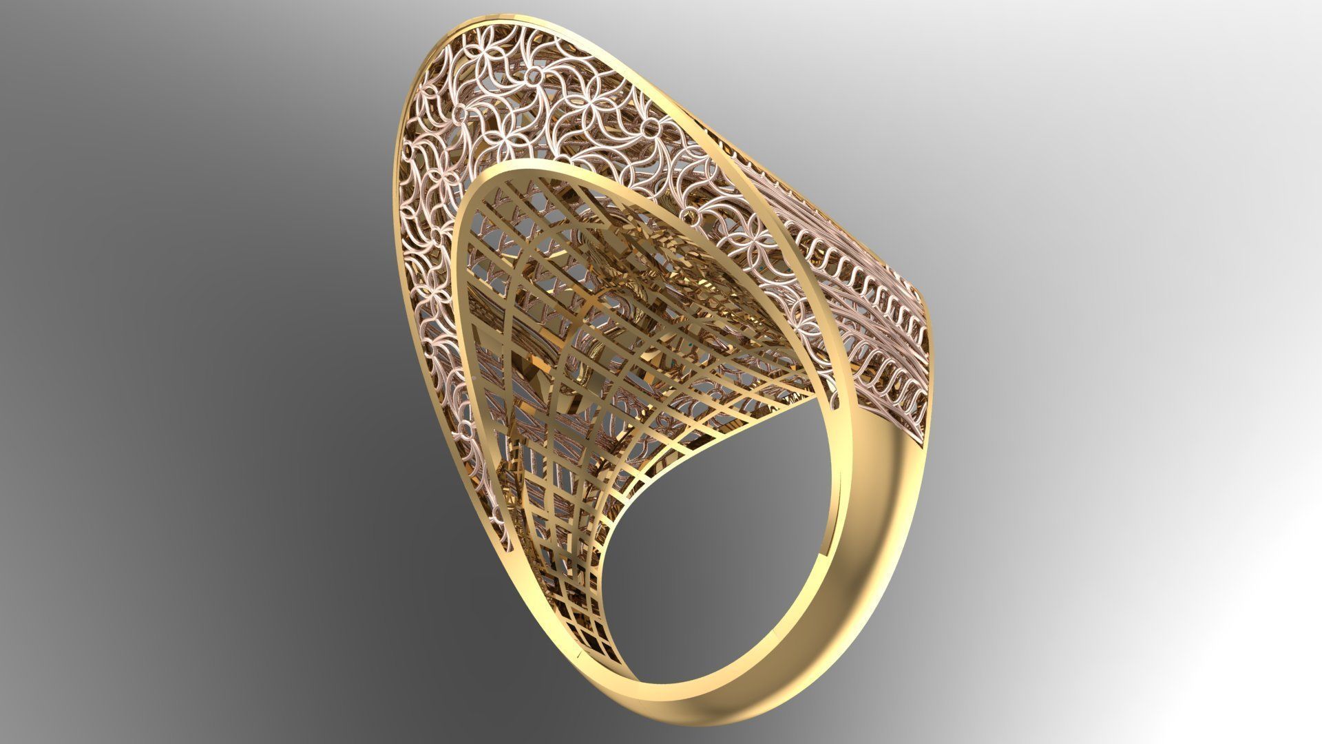 SINGLE ROW STONE RING COLLECTION -R24- 3D print model_17
