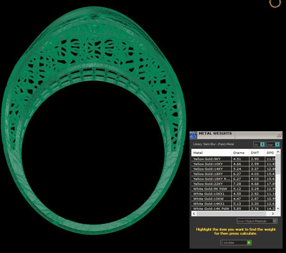 SINGLE ROW STONE RING COLLECTION -R24- 3D print model_11