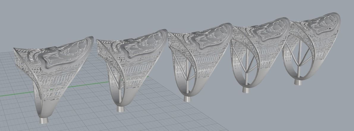 SINGLE ROW STONE RING COLLECTION -R24- 3D print model_1