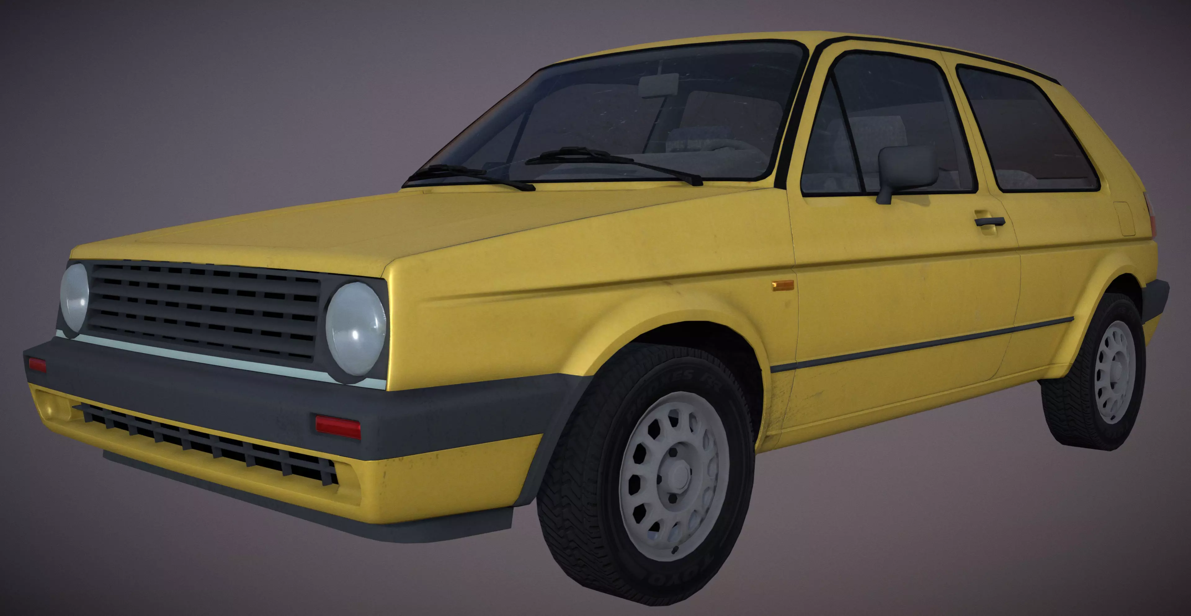 Generic Hatchback Low-poly 3D model