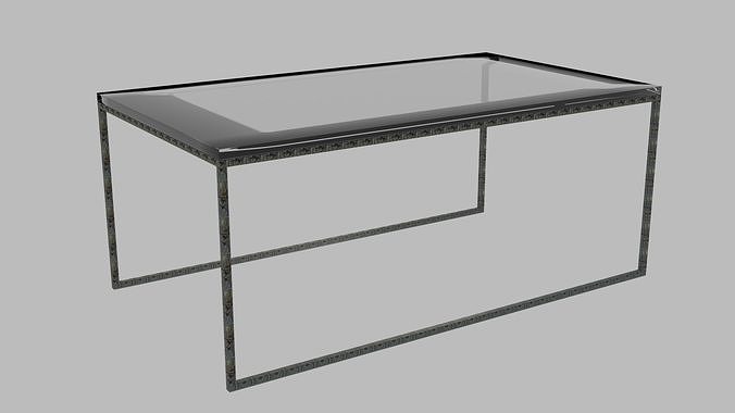 GLASS MONEY TABLE Free low-poly 3D model