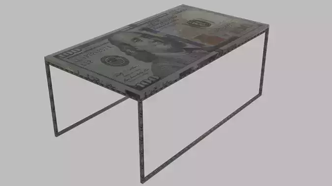 MONEY TABLE Free low-poly 3D model