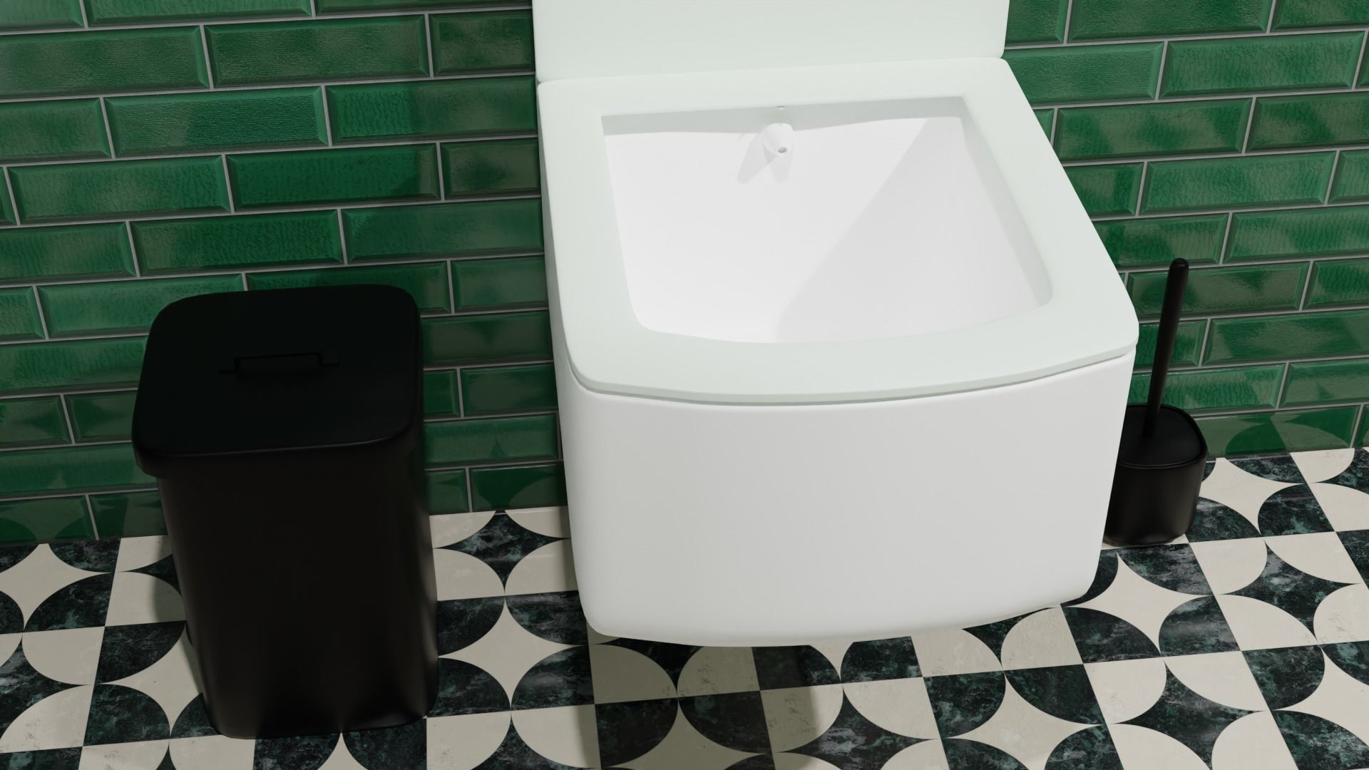 3d toilet bathroom 3D model_9
