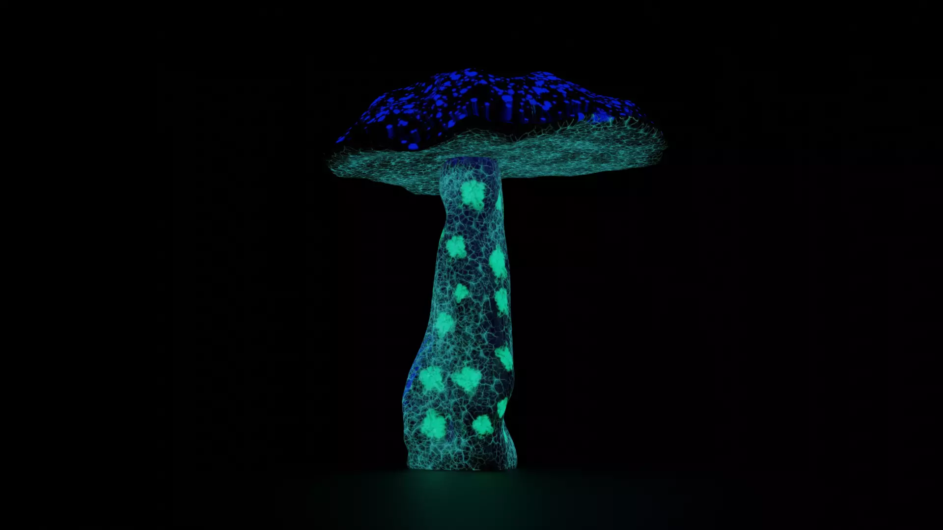 Mushroom glowing 3D model_0