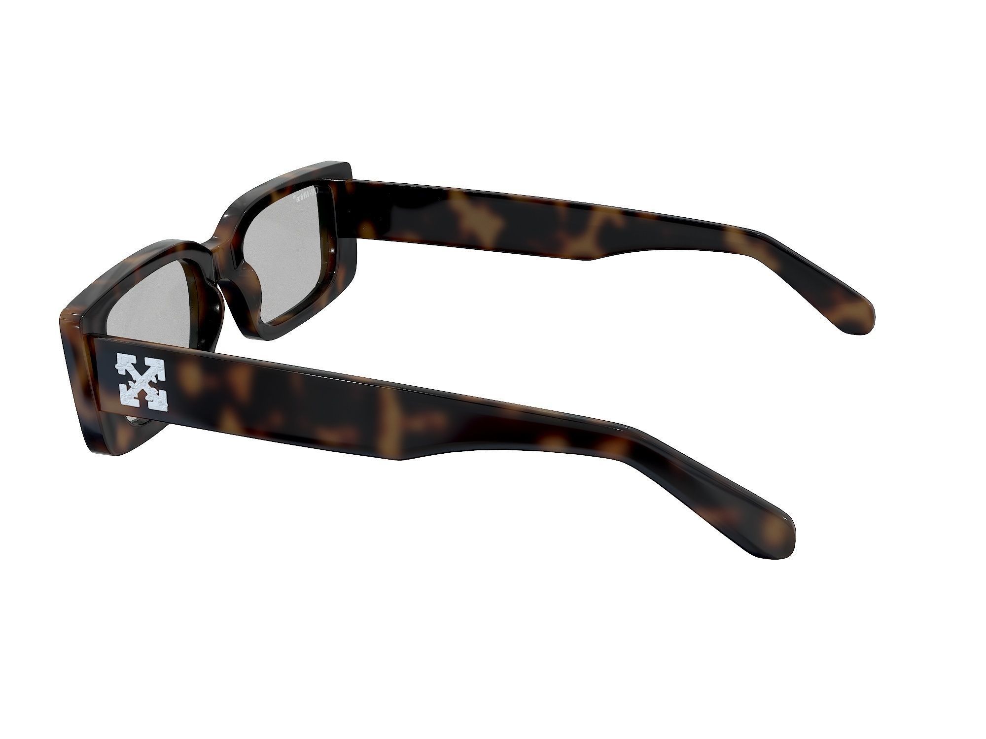 Off-White Arthur rectangle frame sunglasses Low-poly 3D model_10