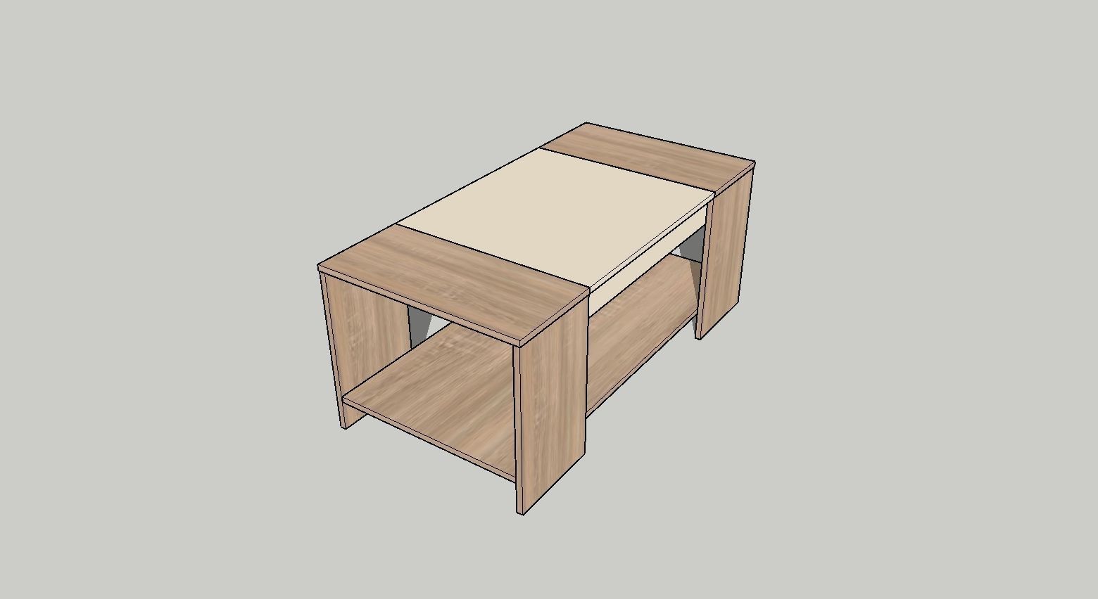 Coffee table-1 - 1102x550x450mm 3D model_3