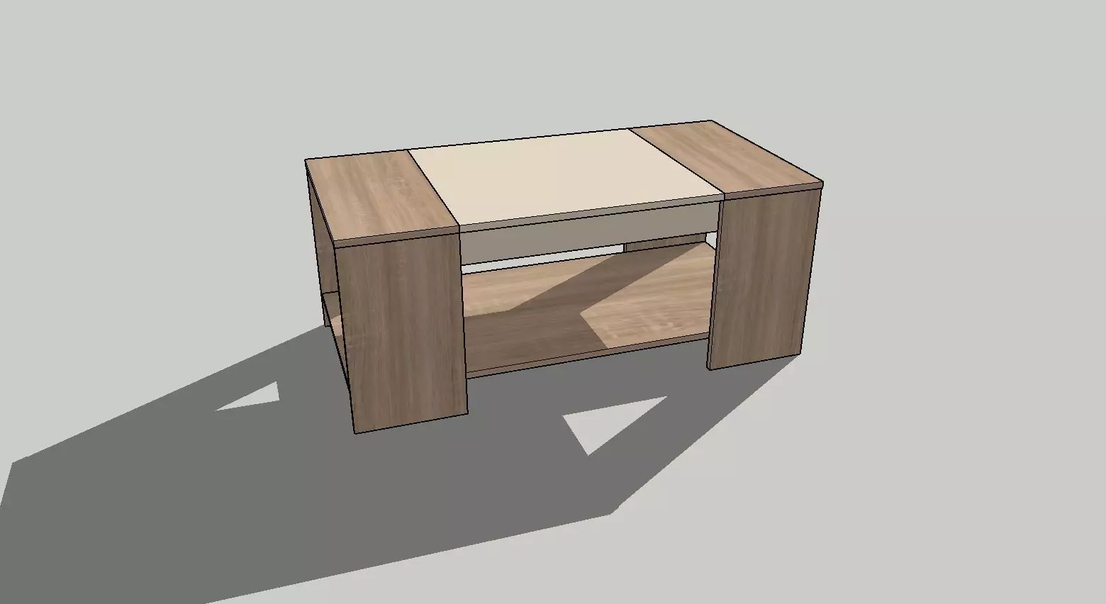 Coffee table-1 - 1102x550x450mm 3D model_0