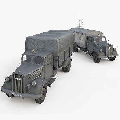 Opel Blitz 36 Low-poly 3D model