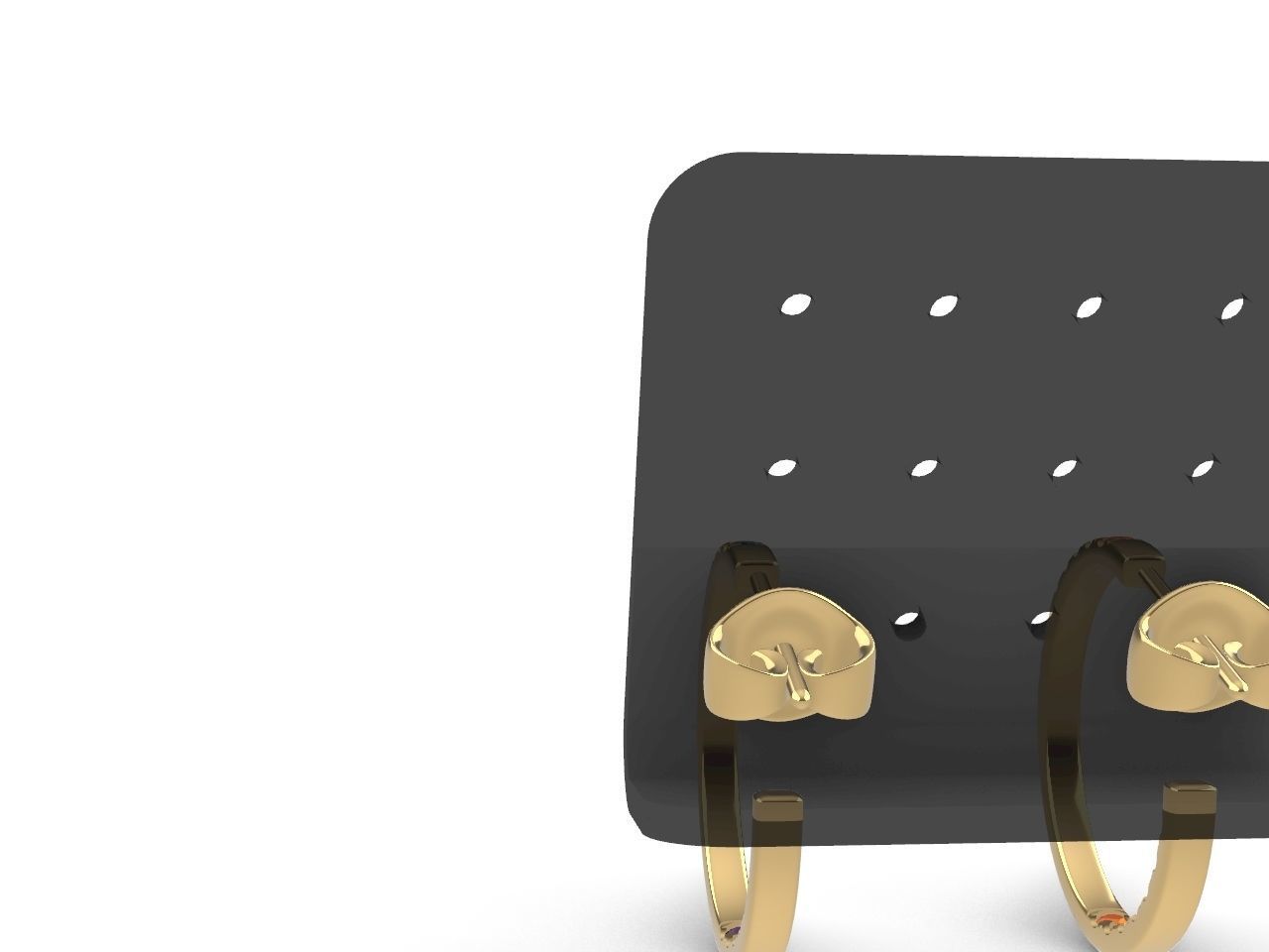 Diamond Hoop Earrings stl files verified 3D print model_26