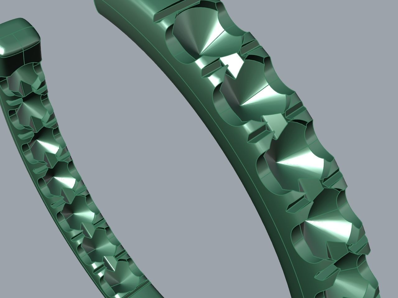 Diamond Hoop Earrings stl files verified 3D print model_30