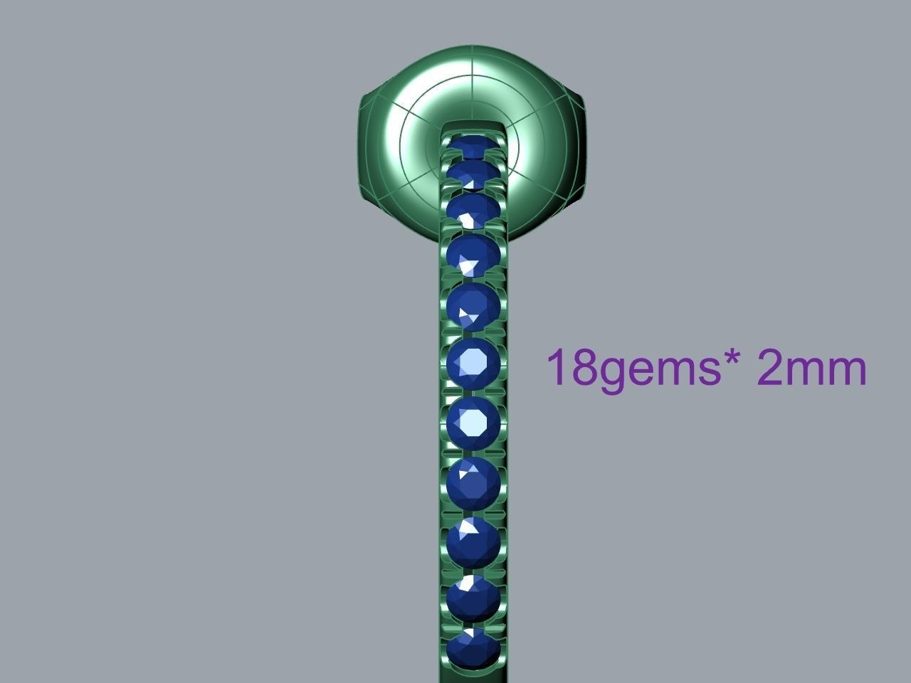 Diamond Hoop Earrings stl files verified 3D print model_6