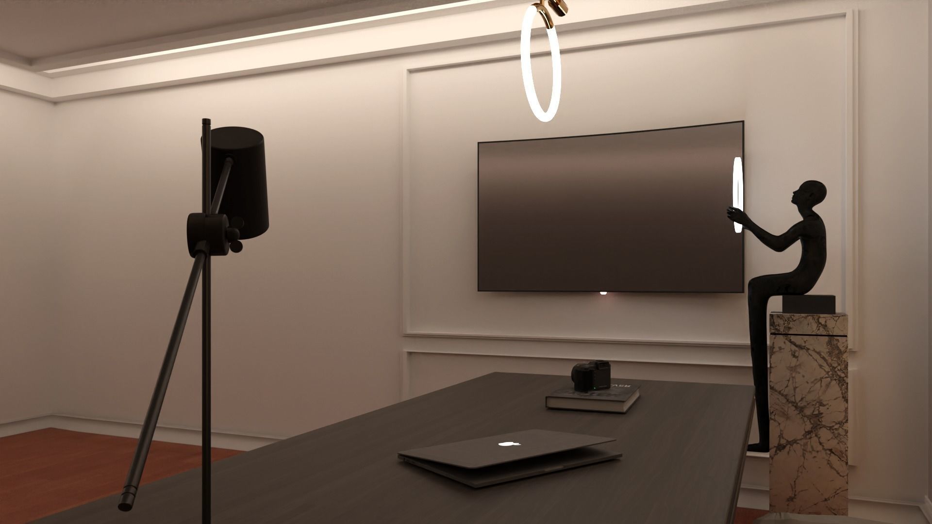 Office Interior Scene Low-poly 3D model_8