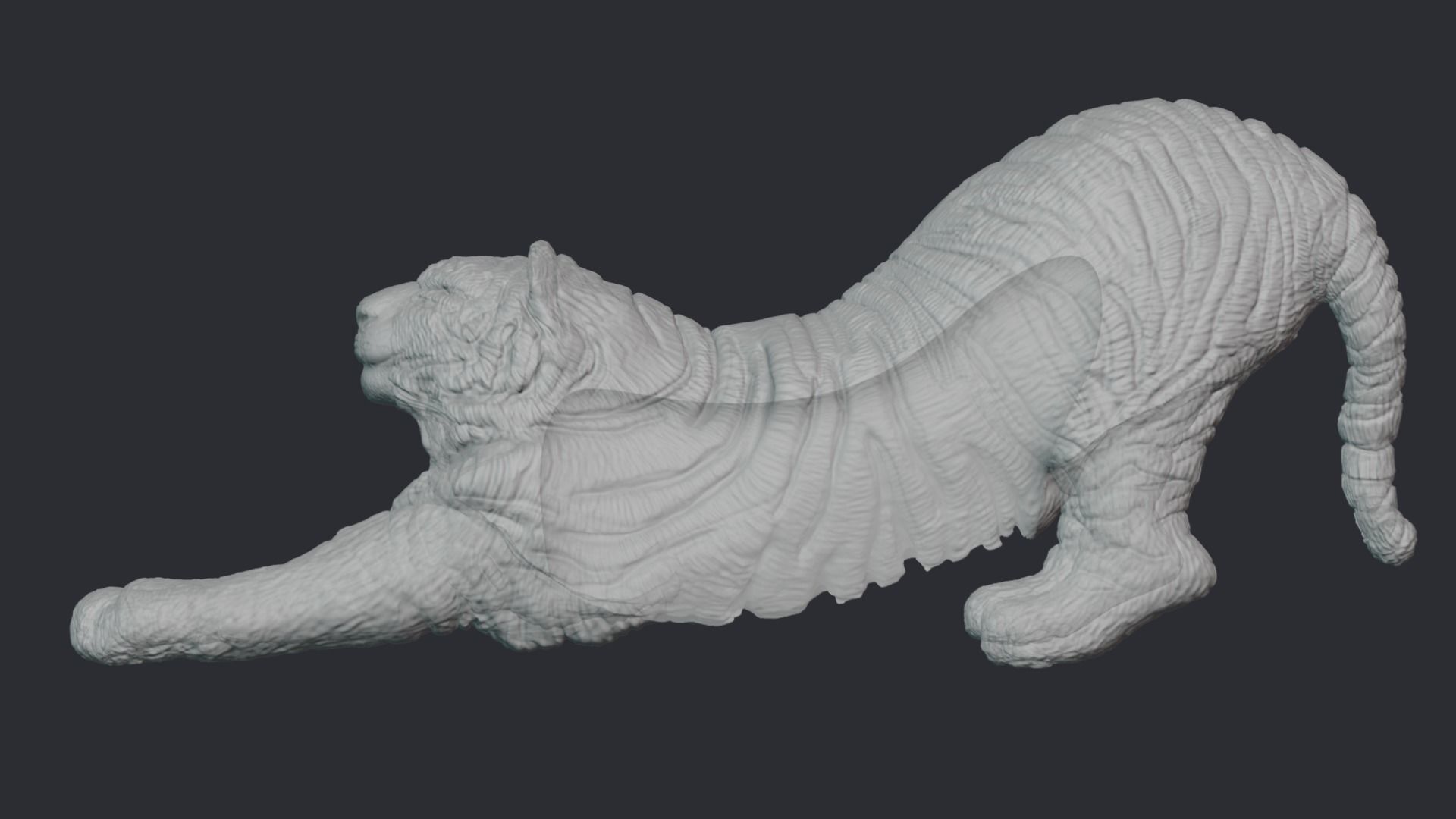 Decorative figurine of a tiger 3D print model 3D print model_17