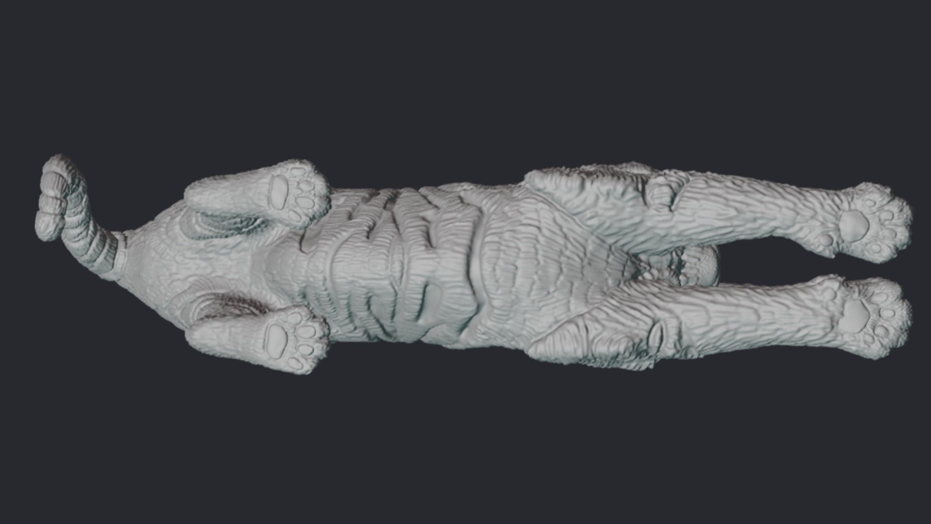 Decorative figurine of a tiger 3D print model 3D print model_15