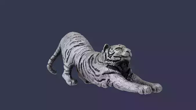 Decorative figurine of a tiger 3D print model