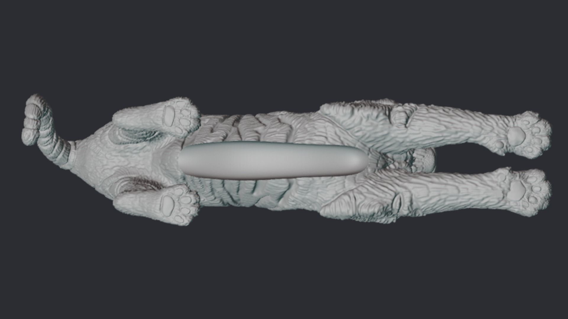 Decorative figurine of a tiger 3D print model 3D print model_18