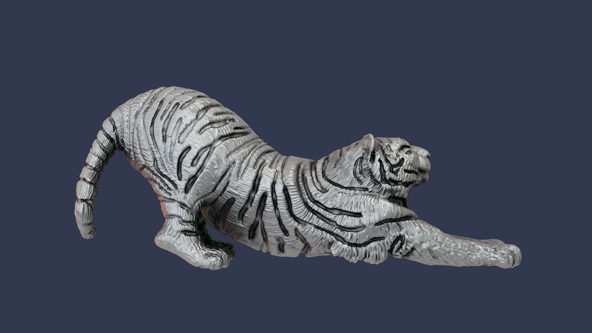Decorative figurine of a tiger 3D print model 3D print model_2