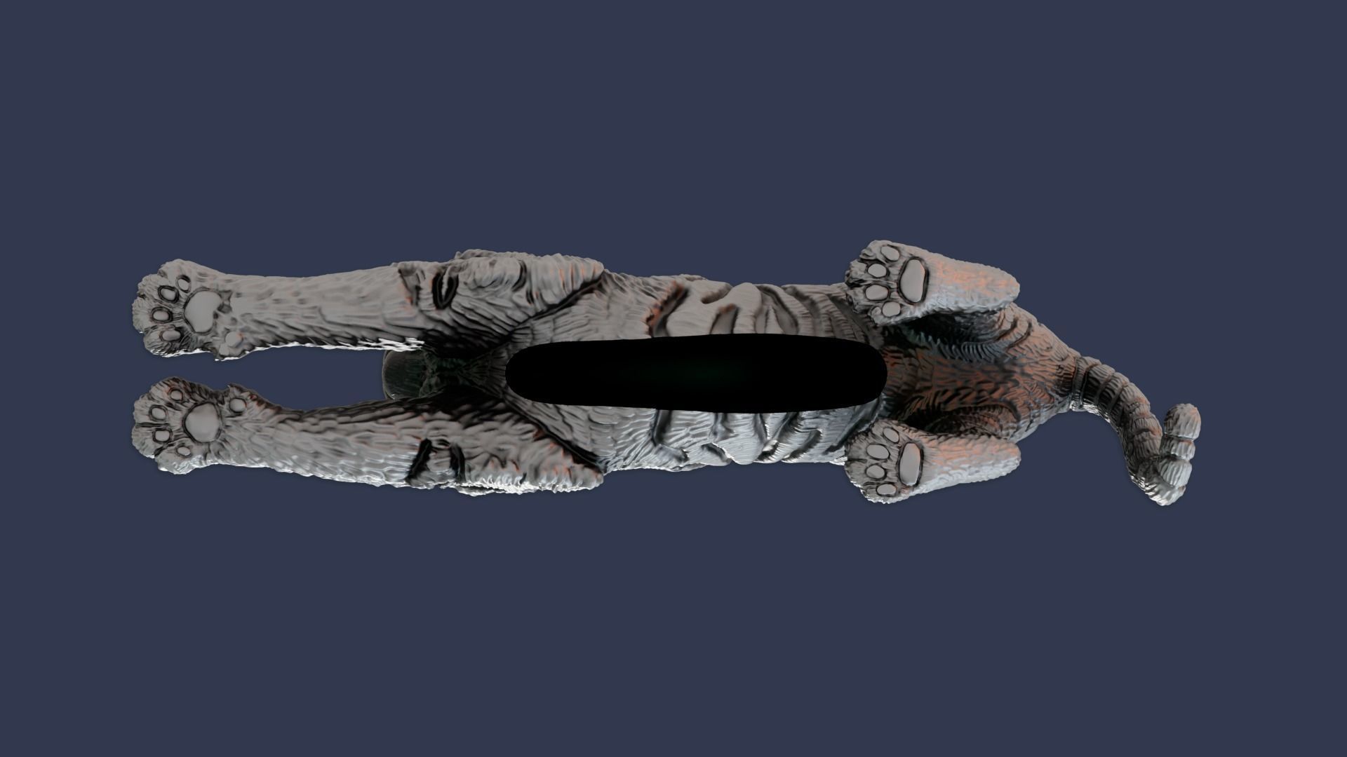 Decorative figurine of a tiger 3D print model 3D print model_10