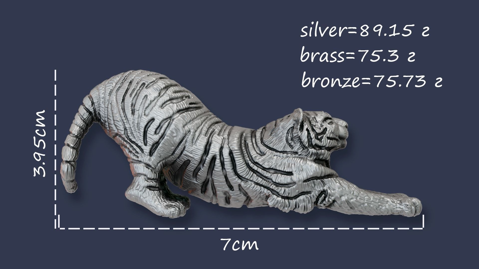 Decorative figurine of a tiger 3D print model 3D print model_1