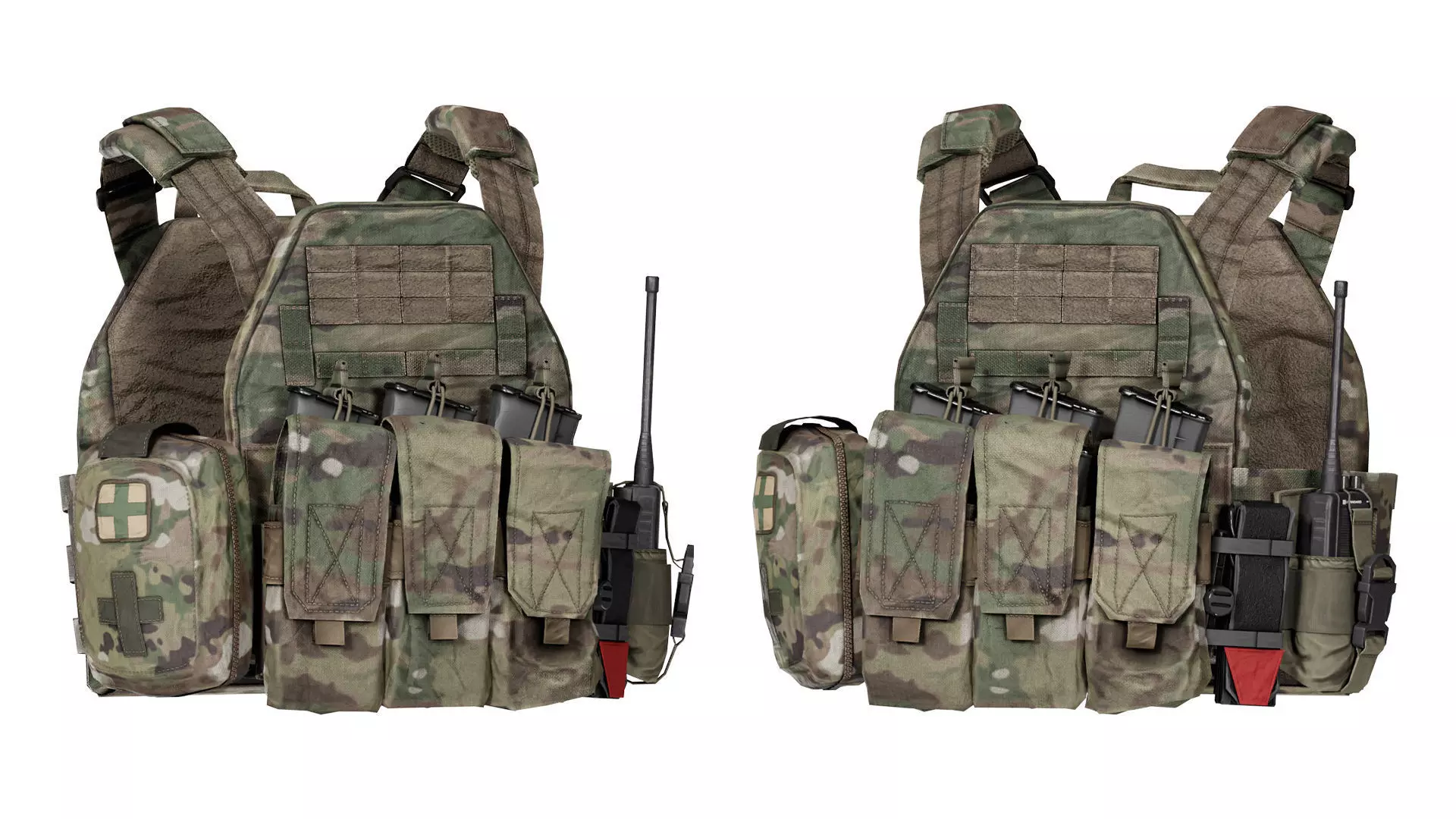 3D model WARTECH TV 110 LBS PLATE CARRIER VEST VR / AR / low-poly