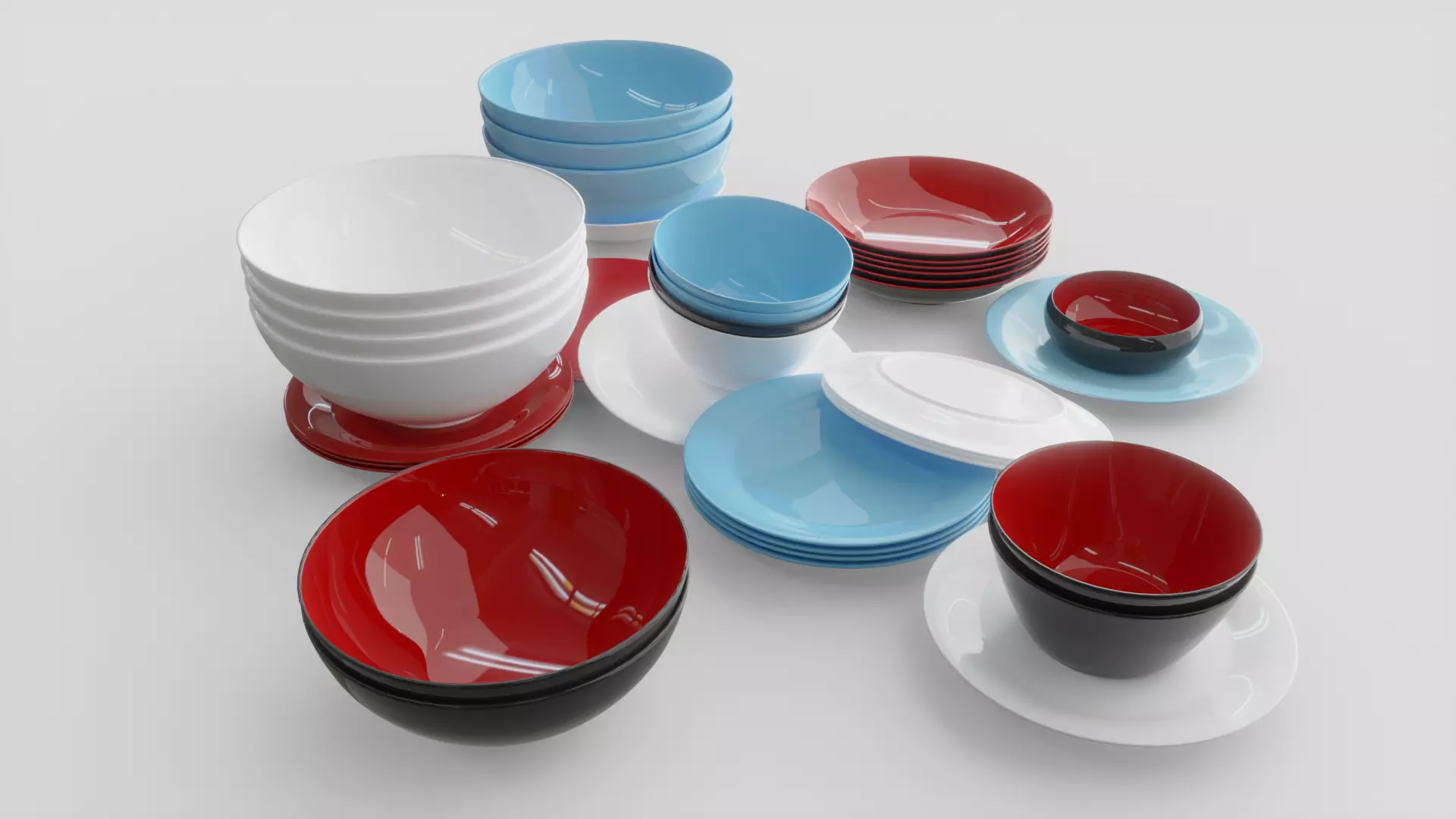 Plate And Bowl 3D model