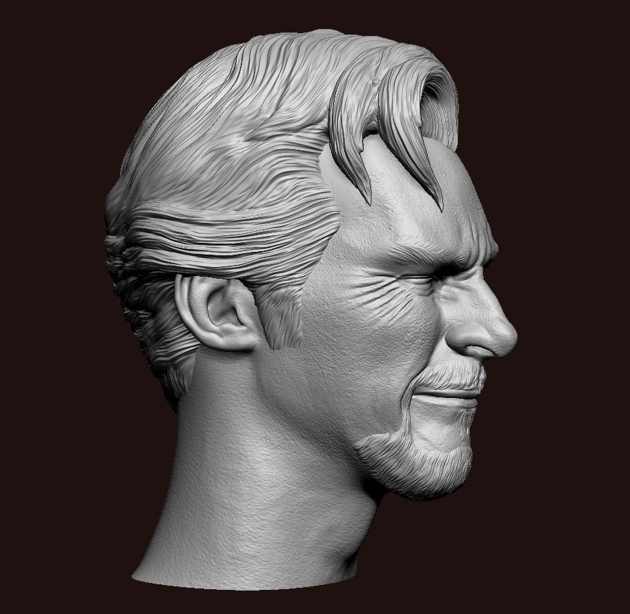 Doctor Strange-Benedict Cumberbatch Head V2 3D print model_13