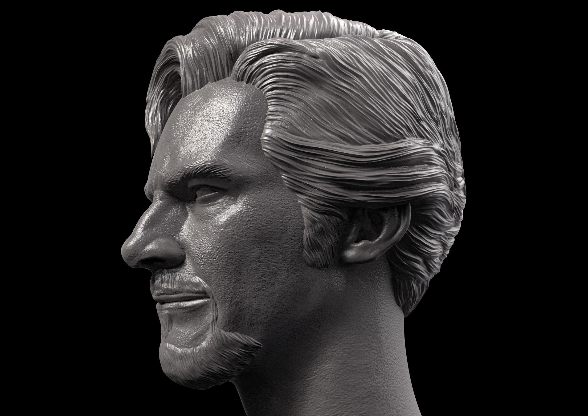 Doctor Strange-Benedict Cumberbatch Head V2 3D print model_3