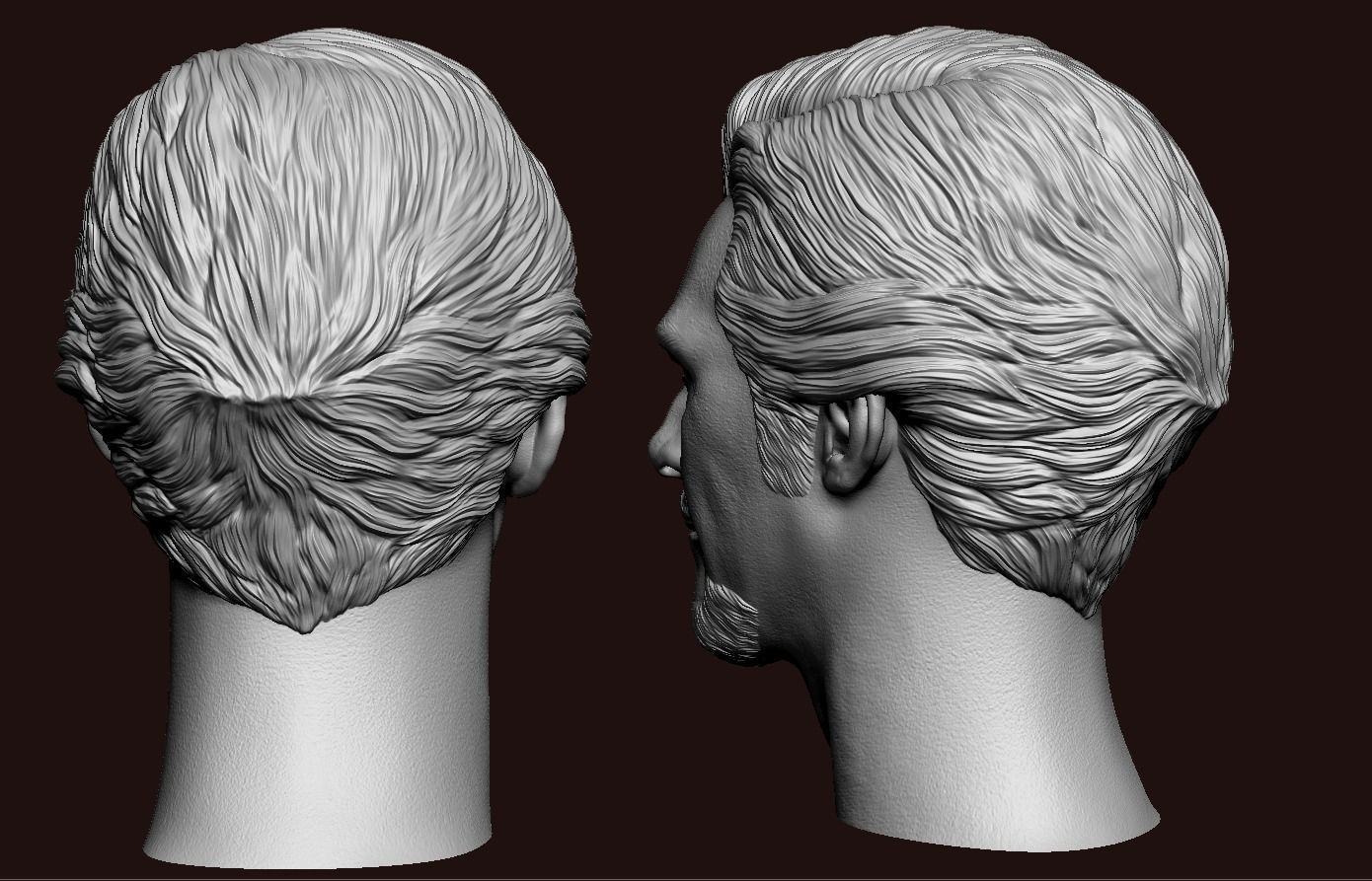 Doctor Strange-Benedict Cumberbatch Head V2 3D print model_7