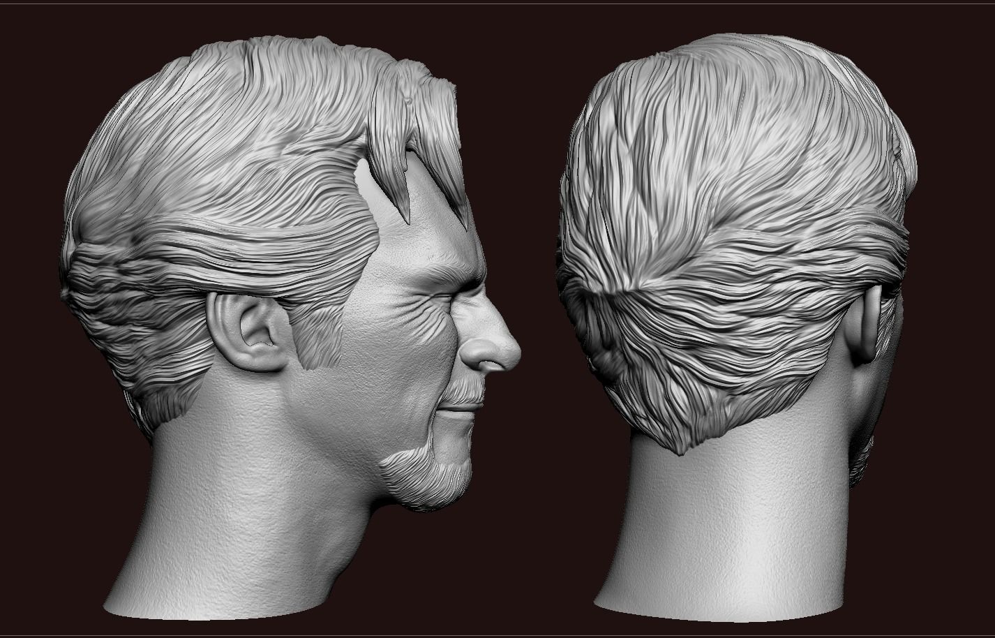 Doctor Strange-Benedict Cumberbatch Head V2 3D print model_6