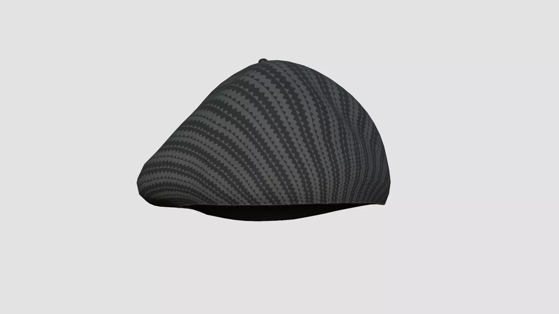 Female Beret Hat 01 Black Stripe - Character Fashion Design Low-poly 3D model