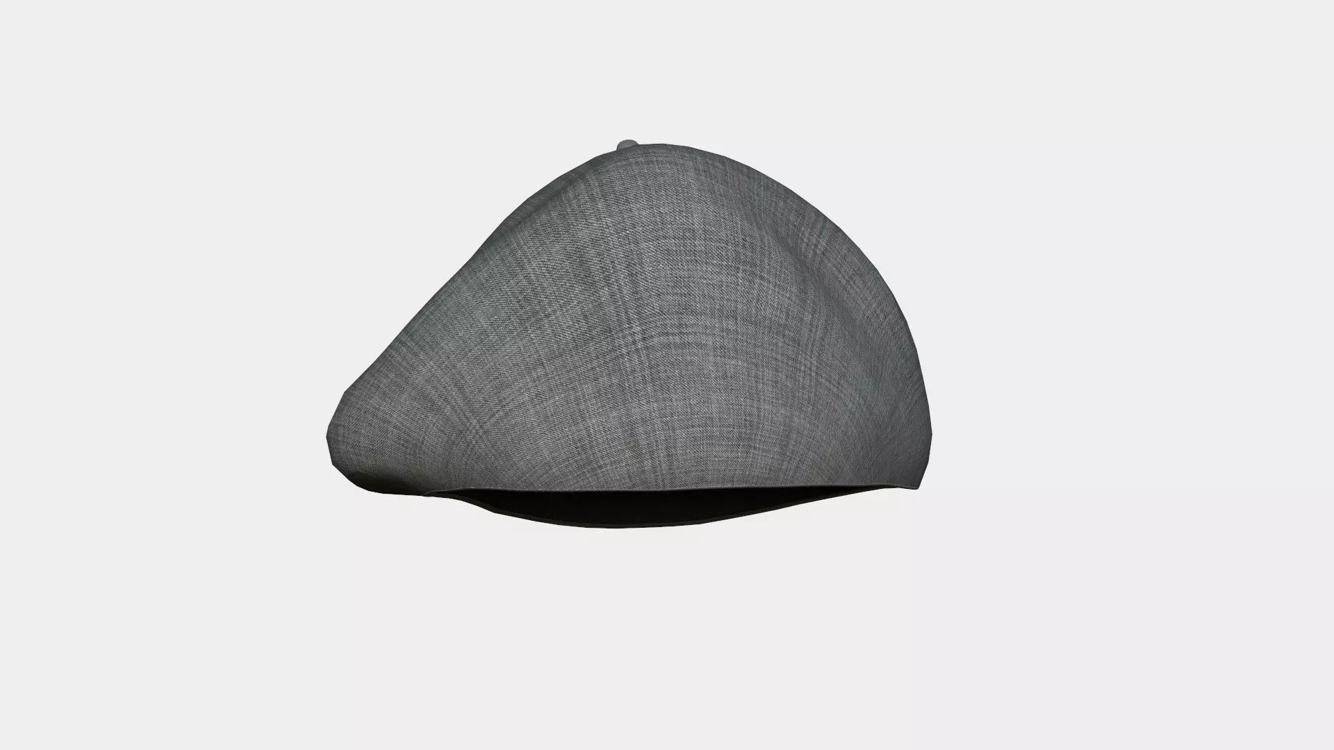 Female Beret Hat 03 Gray - Character Fashion Design Low-poly 3D model