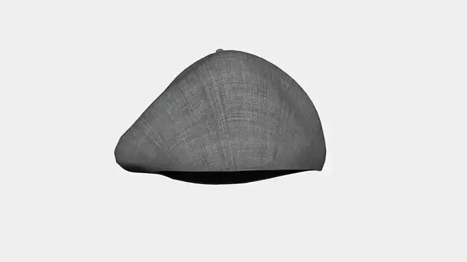Female Beret Hat 03 Gray - Character Fashion Design Low-poly 3D model