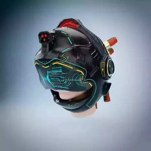 Sci-Fi Helmet 3d Modeling Zbrush Blender