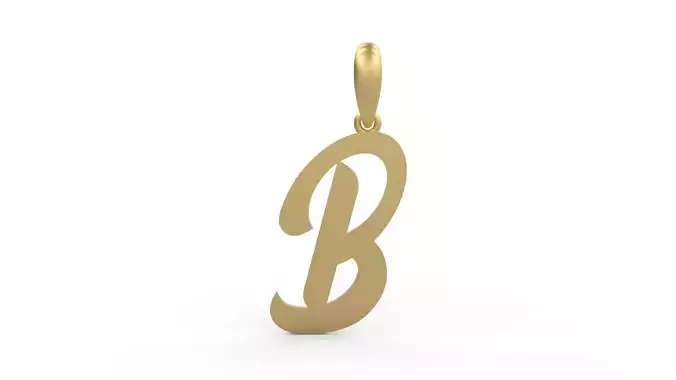 Initial Letters Pendant Mumbai Curry B 3D print model