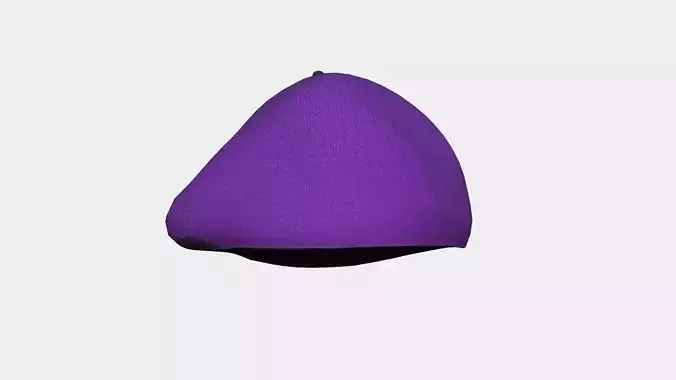 Female Beret Hat 04 Purple - Character Fashion Design Low-poly 3D model