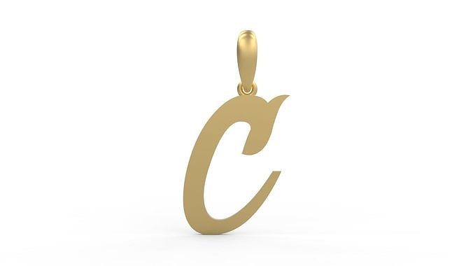 Initial Letters Pendant Mumbai Curry C 3D print model