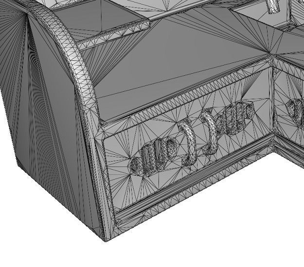 Cartoon Modular Kitchen Low-poly 3D model_3