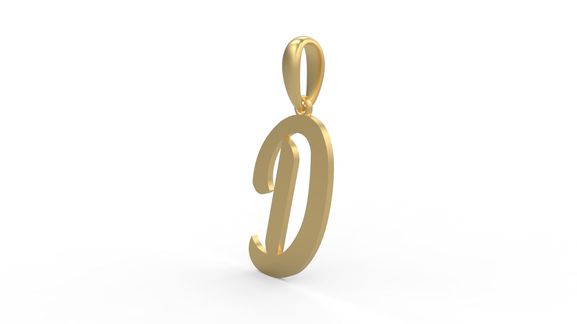 Initial Letters Pendant Mumbai Curry D 3D print model_1