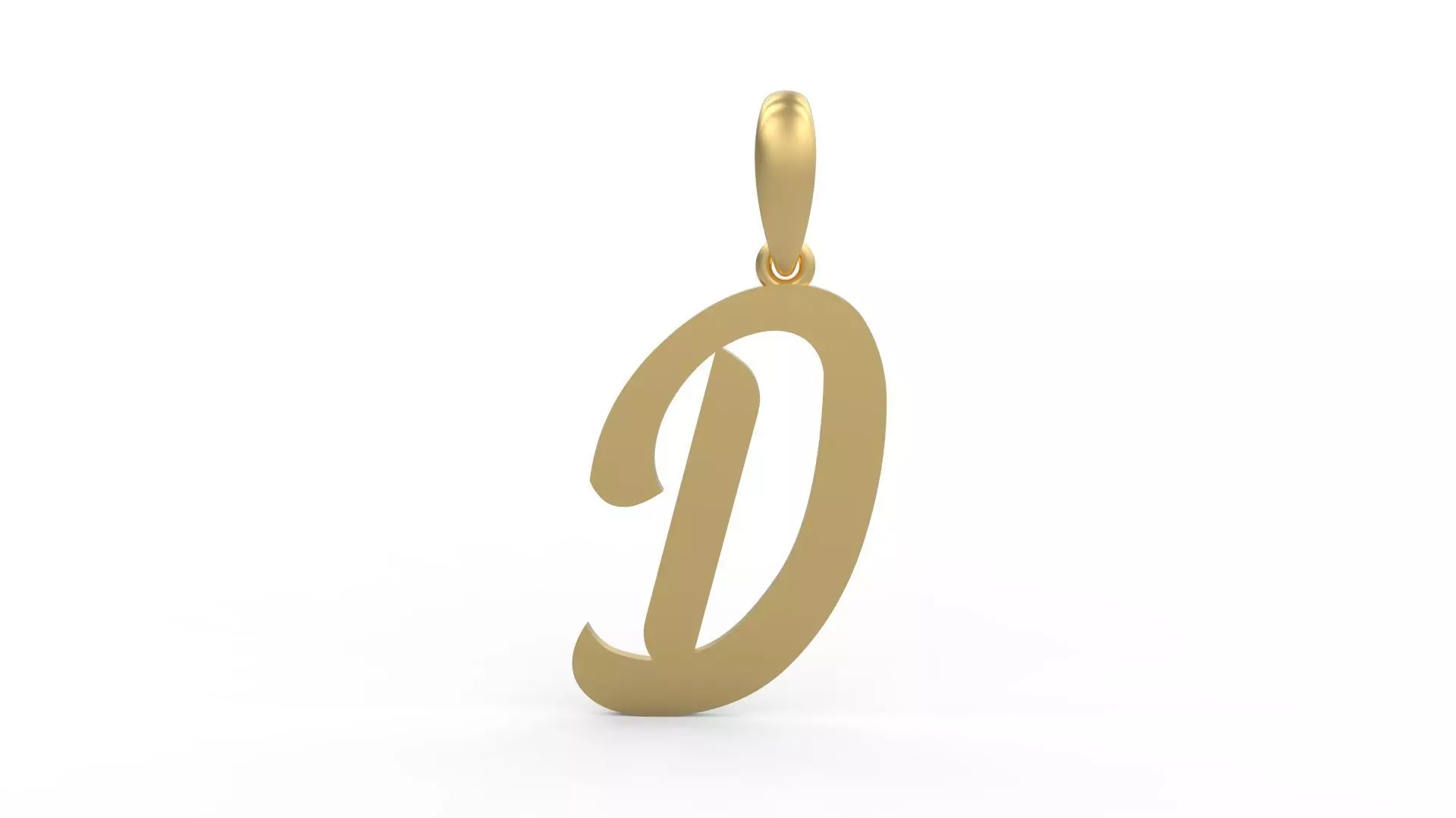 Initial Letters Pendant Mumbai Curry D 3D print model_0