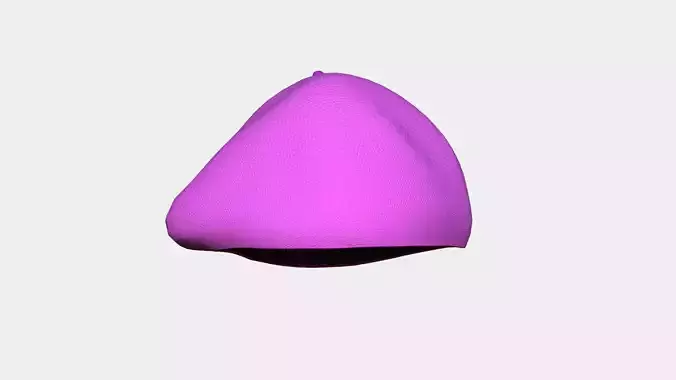 Female Beret Hat 05 Pink - Character Fashion Design Low-poly 3D model
