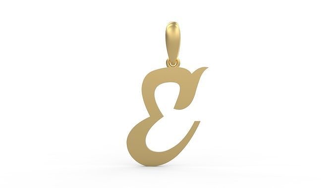 Initial Letters Pendant Mumbai Curry E 3D print model