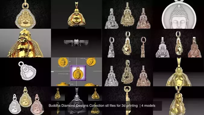 Buddha Diamond Designs Collection stl files for 3d printing  