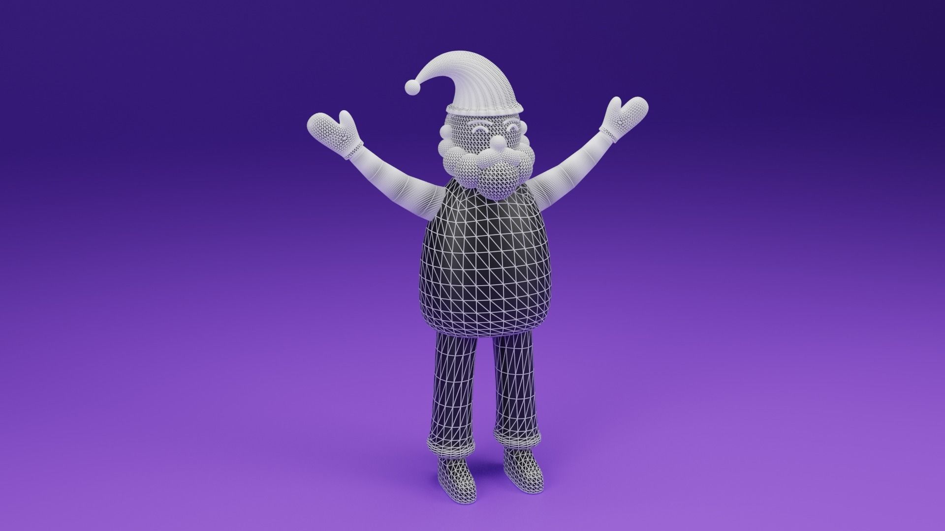 Cartoon Santa Claus 3D model_7