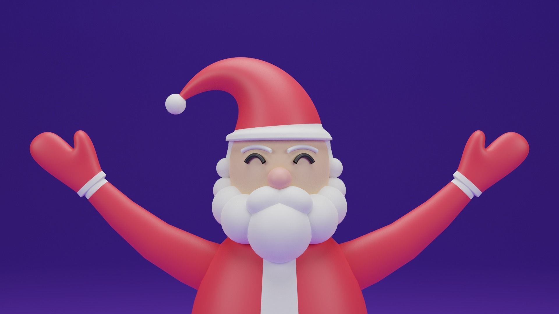 Cartoon Santa Claus 3D model_2