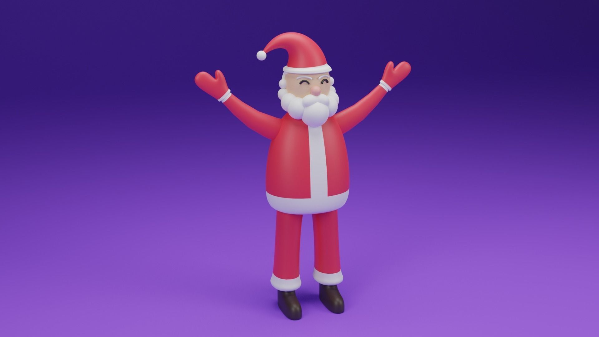 Cartoon Santa Claus 3D model_1