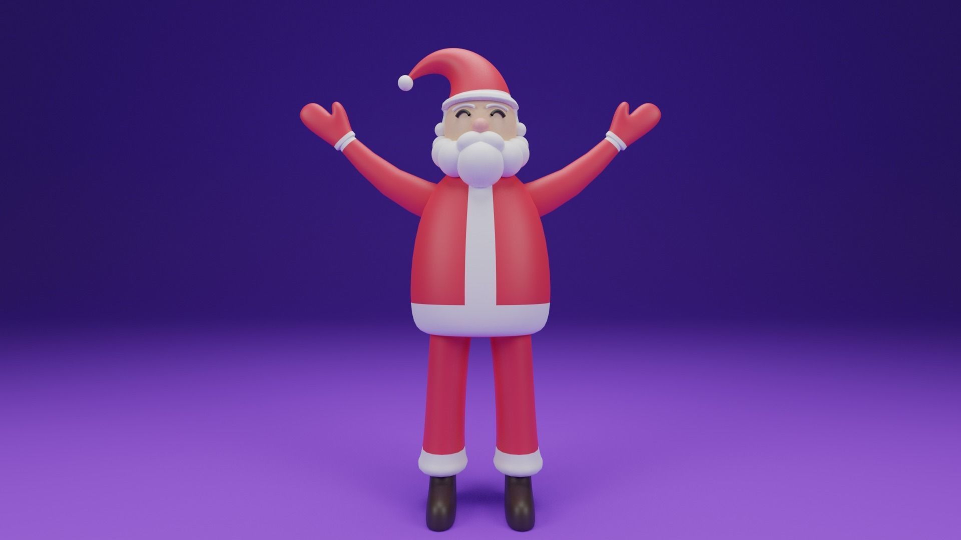 Cartoon Santa Claus 3D model_5