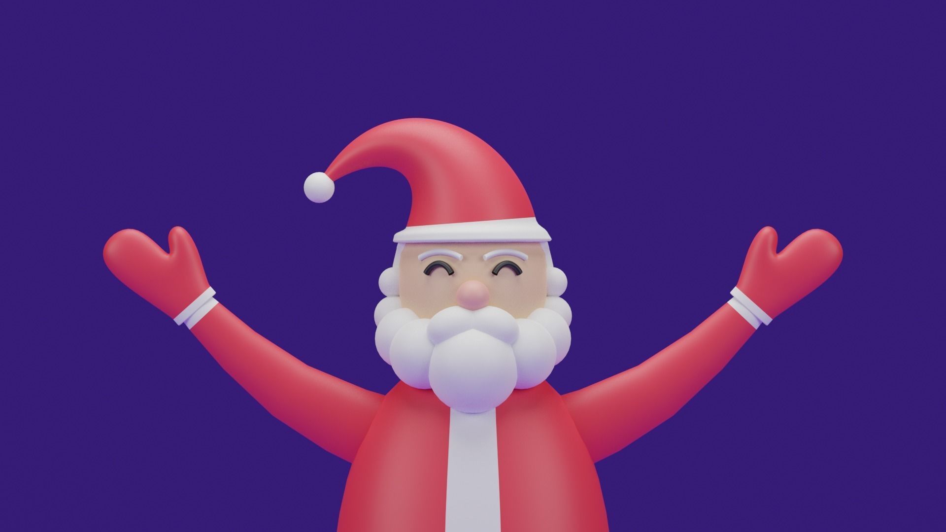 Cartoon Santa Claus 3D model_3